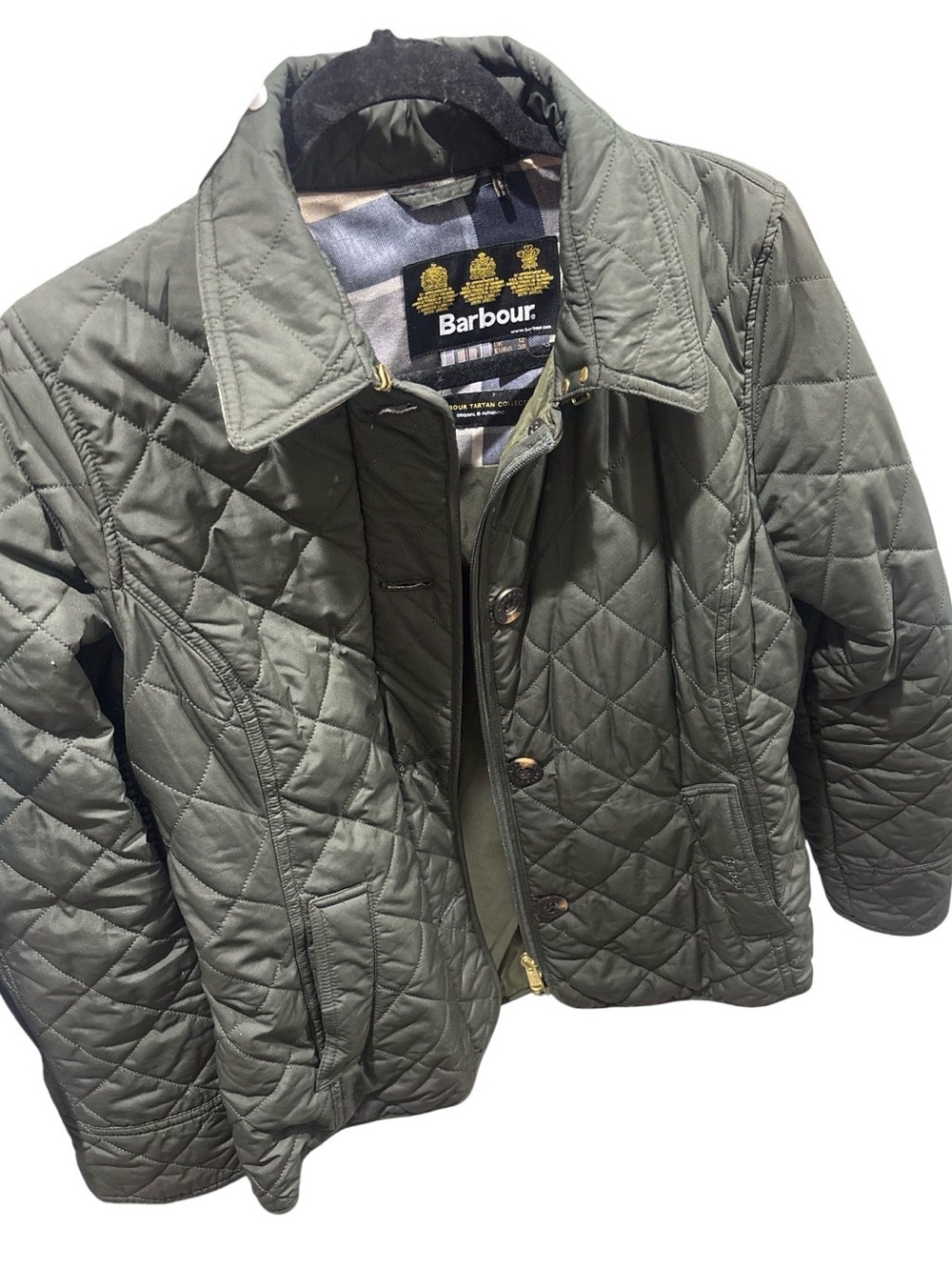Barbour Quilted Lightweight Jacket in Olive Green